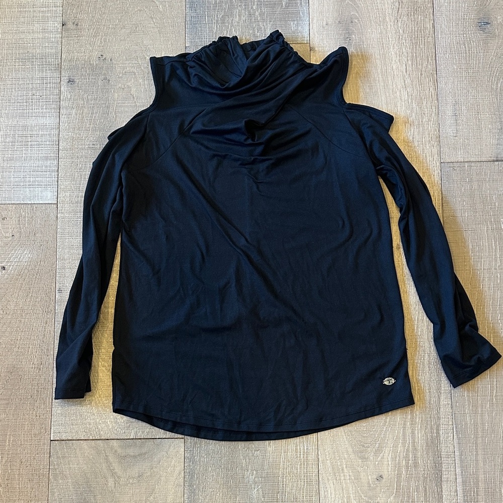Tahari Black Long Sleeve Blouse